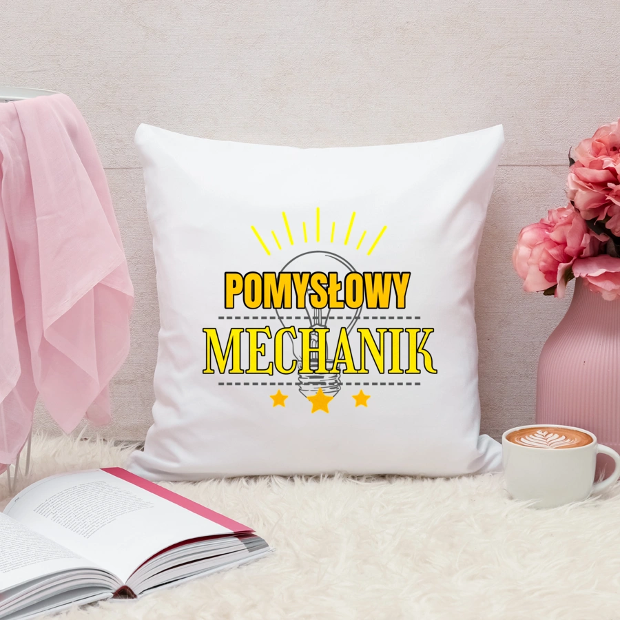 Pomysłowy Mechanik - Poduszka Biała