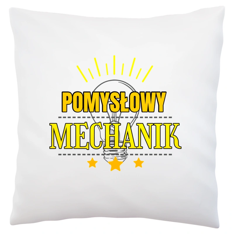 Pomysłowy Mechanik - Poduszka Biała