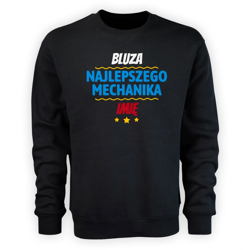 Kubek Najlepszego Mechanika Imię Personalizacja - Męska Bluza Czarna