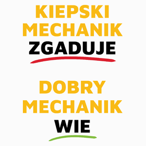 Dobry Mechanik Wie A Nie Zgaduje - Poduszka Biała