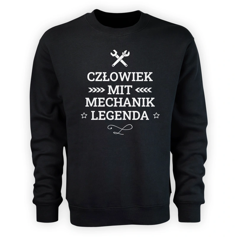 Mechanik Mit Legenda Człowiek - Męska Bluza Czarna