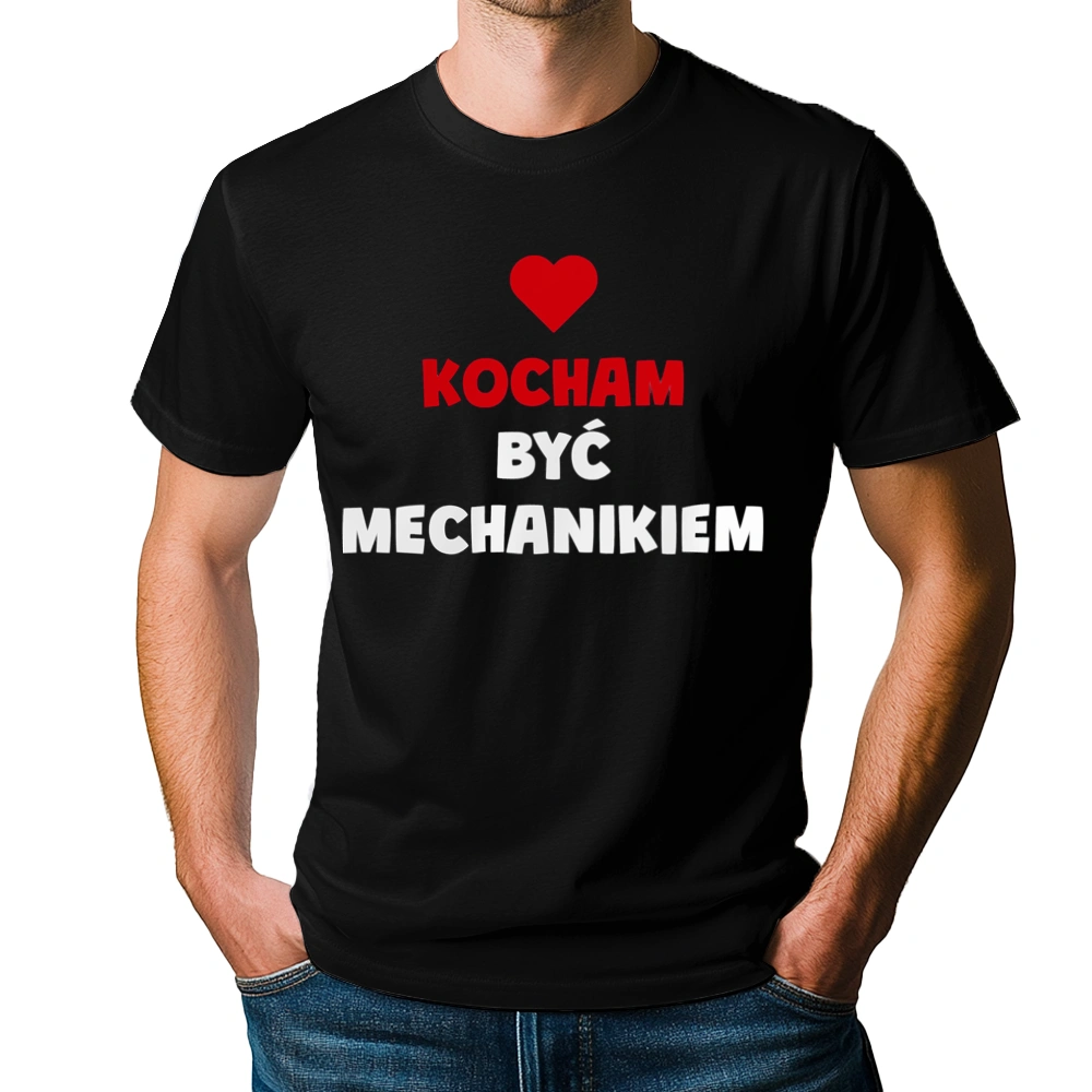 Kocham Być Mechanikiem - Męska Koszulka Czarna