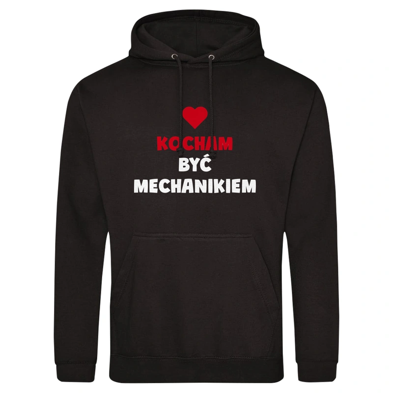 Kocham Być Mechanikiem - Męska Bluza z kapturem Czarna