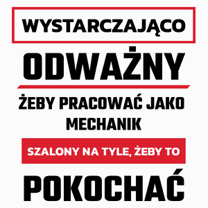 Odważny Szalony Mechanik - Poduszka Biała