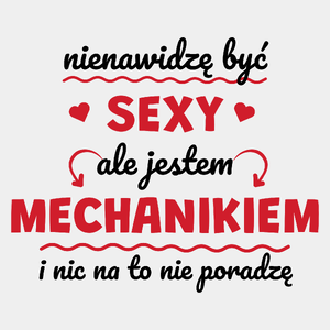 Sexy Mechanik - Męska Koszulka Biała