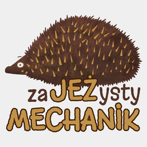 Zajeżysty Mechanik Jeż Super - Męska Koszulka Biała