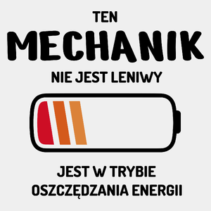 Nie Leniwy Mechanik - Męska Koszulka Biała