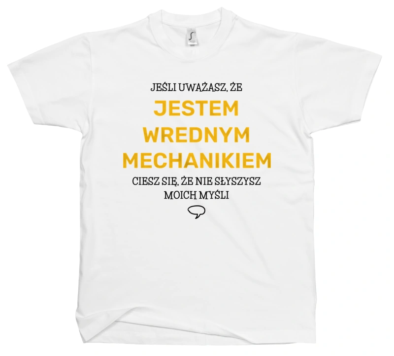 Wredny Mechanik - Męska Koszulka Biała