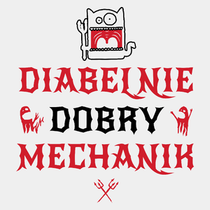 Diabelnie Dobry Mechanik - Męska Koszulka Biała