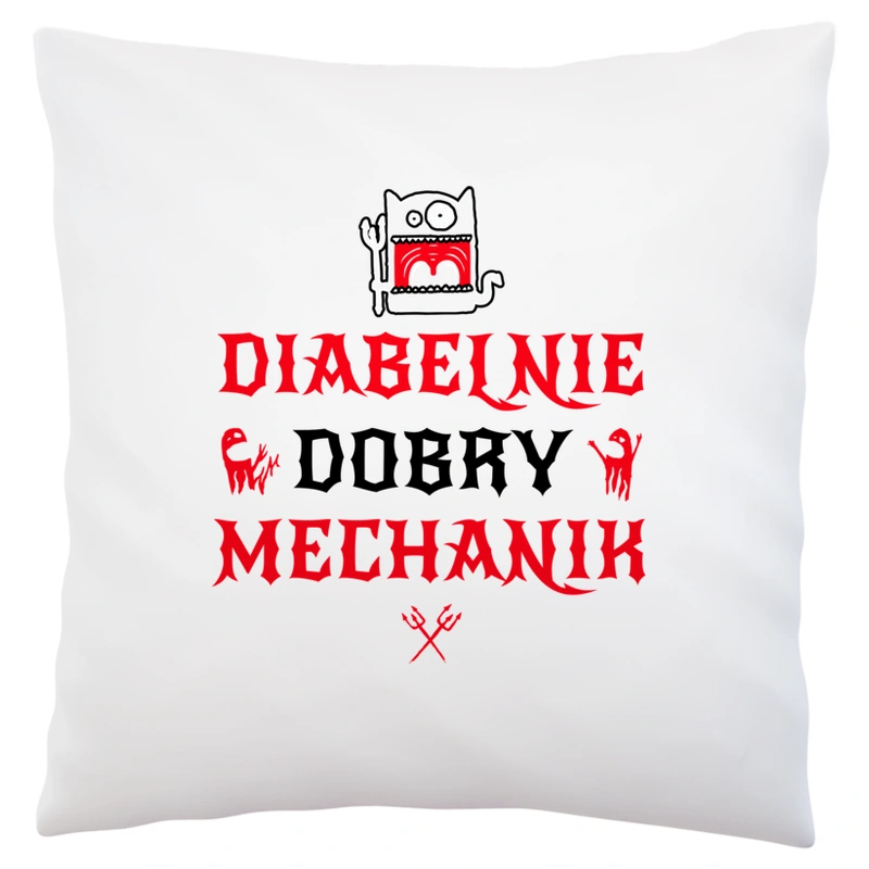 Diabelnie Dobry Mechanik - Poduszka Biała