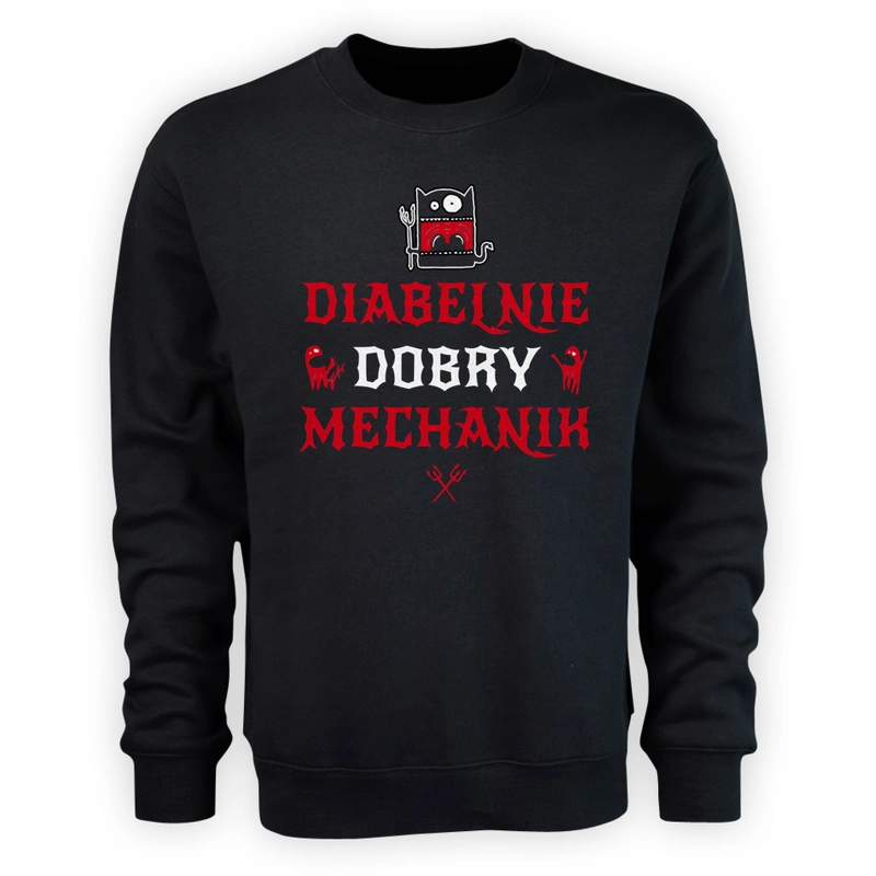 Diabelnie Dobry Mechanik - Męska Bluza Czarna