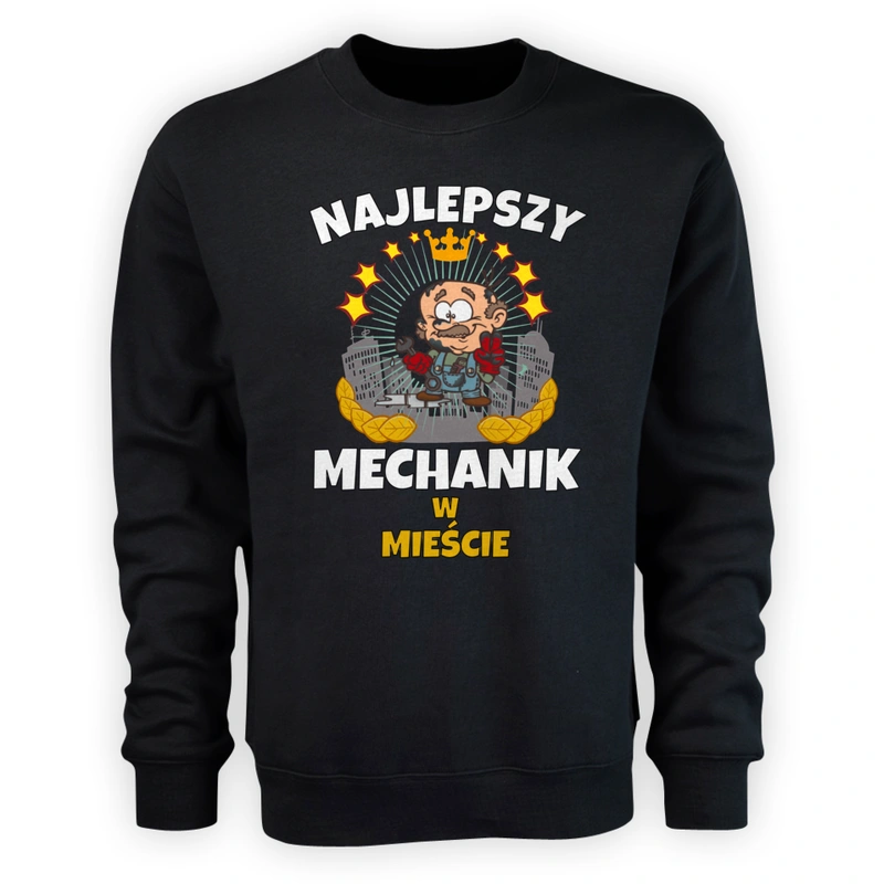 Najlepszy Mechanik W Mieście - Męska Bluza Czarna