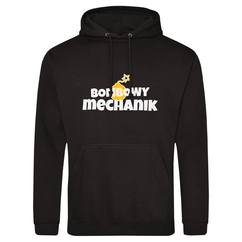 Bombowy Mechanik - Męska Bluza z kapturem Czarna