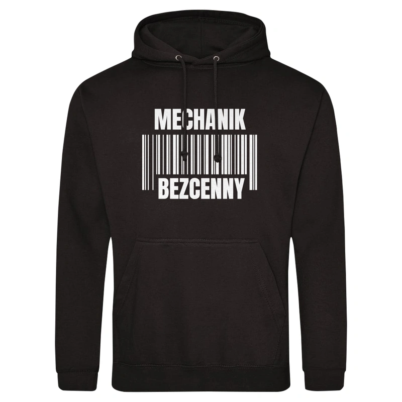 Mechanik Bezcenny - Męska Bluza z kapturem Czarna