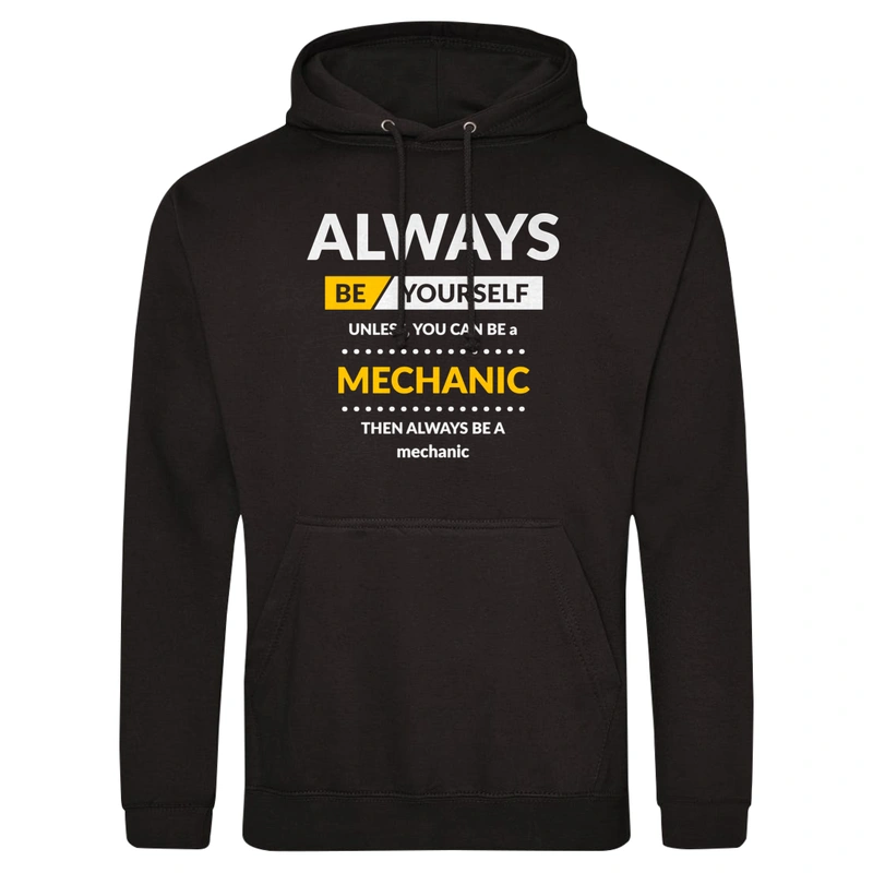 Always Be Mechanic - Męska Bluza z kapturem Czarna