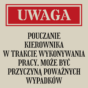 Uwaga Pouczanie Kierownika - Torba Na Zakupy Natural