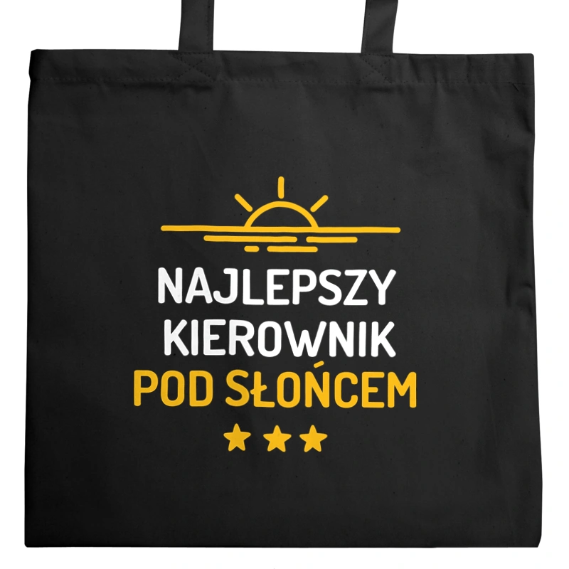 Najlepszy Kierownik Pod Słońcem - Torba Na Zakupy Czarna