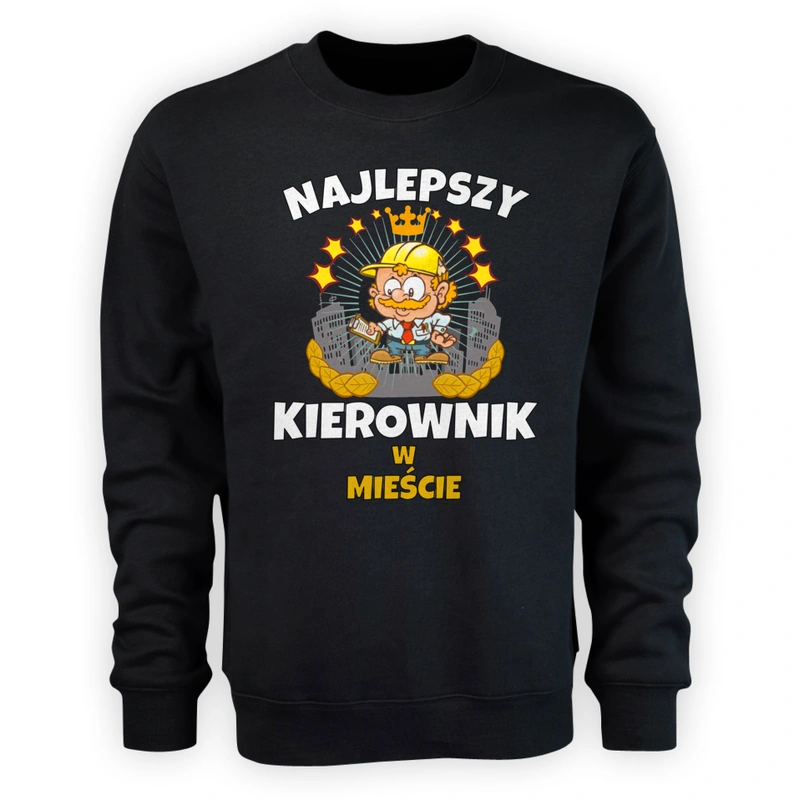 Najlepszy Kierownik W Mieście - Męska Bluza Czarna