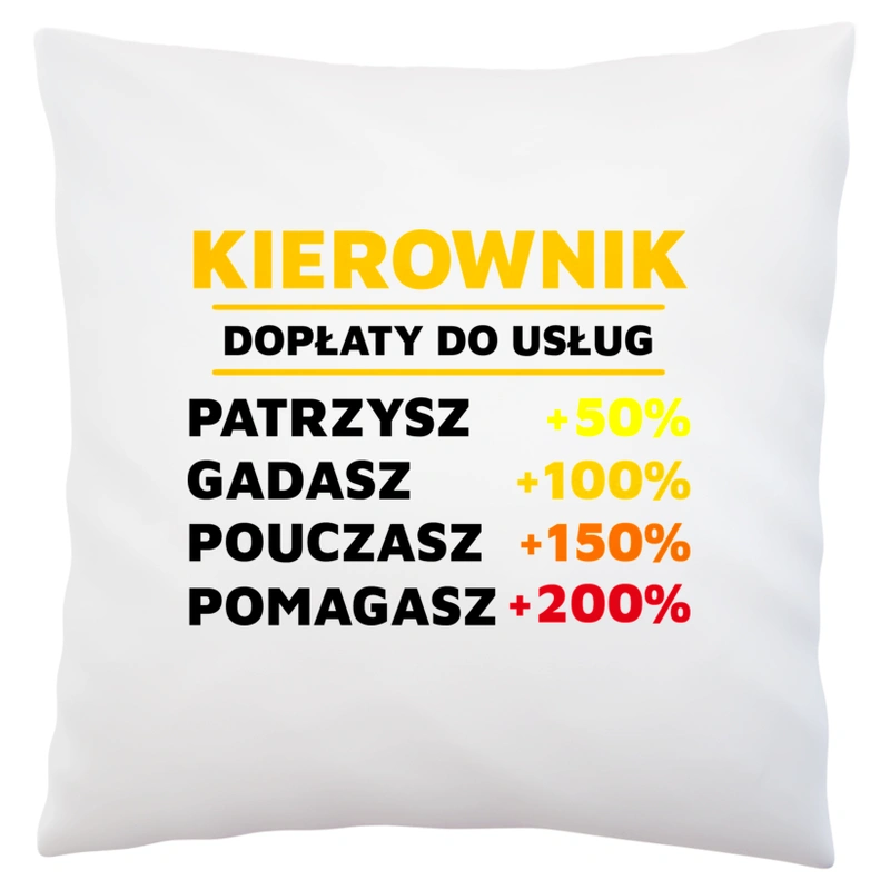 Dopłaty Do Usług Kierownik - Poduszka Biała