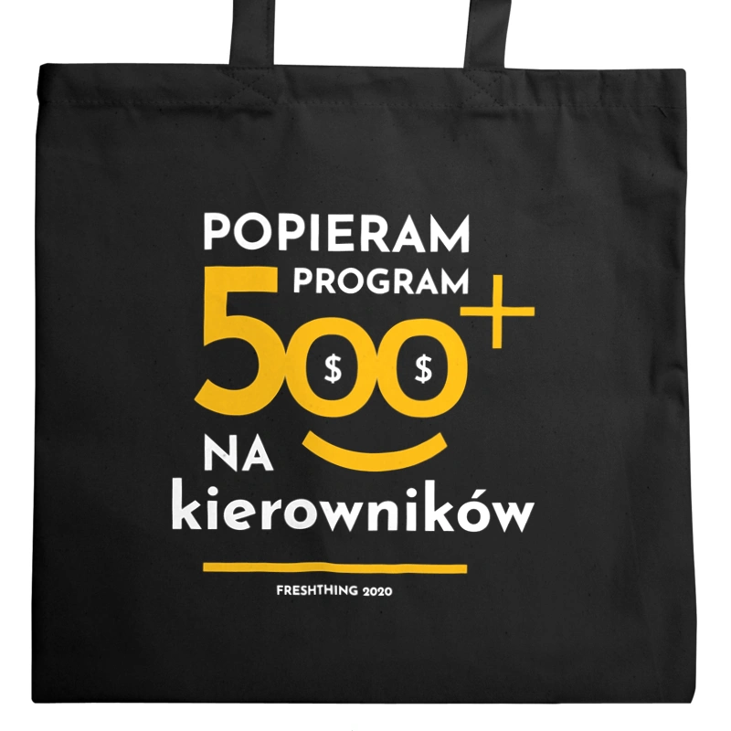 Program 500 Plus Na Kierowników - Torba Na Zakupy Czarna