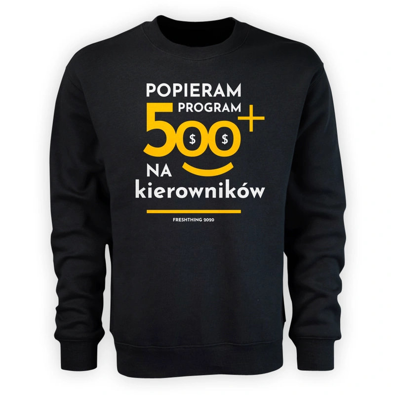 Program 500 Plus Na Kierowników - Męska Bluza Czarna