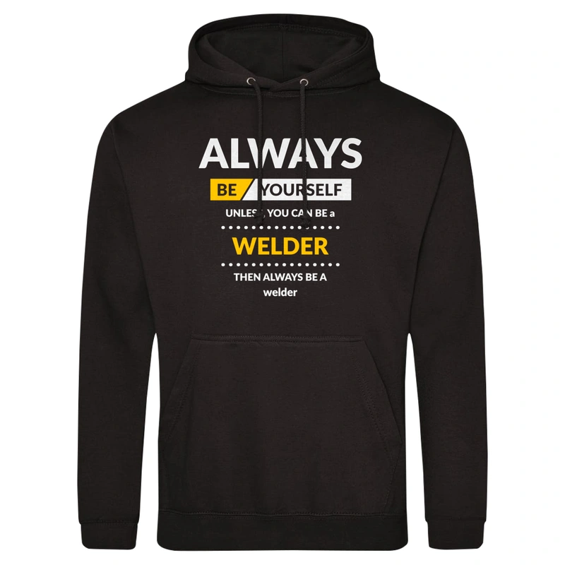 Always Be Welder - Męska Bluza z kapturem Czarna