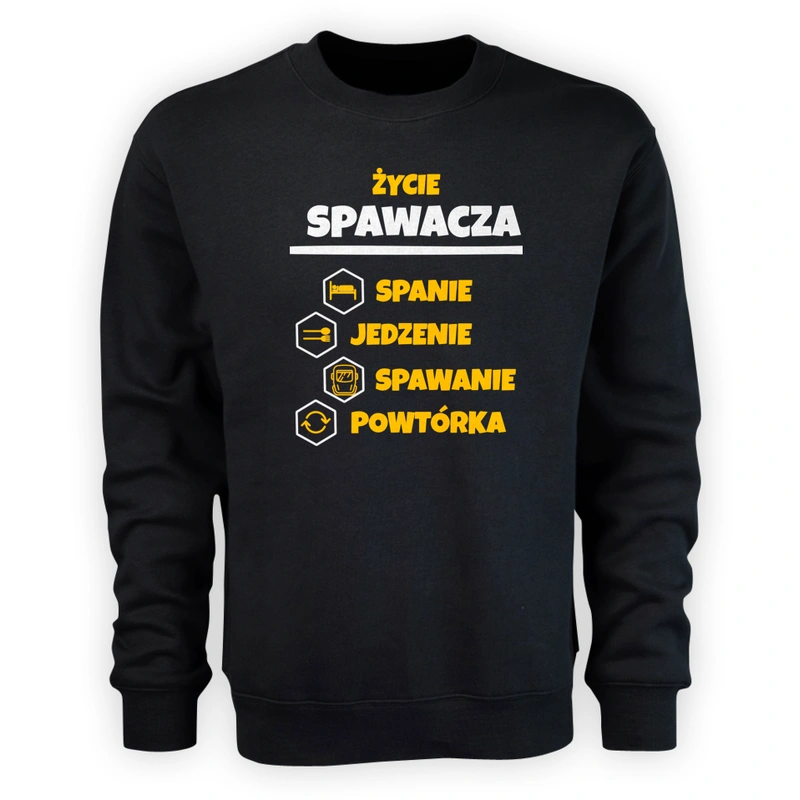 Spawacz - Spanie Jedzenie - Męska Bluza Czarna