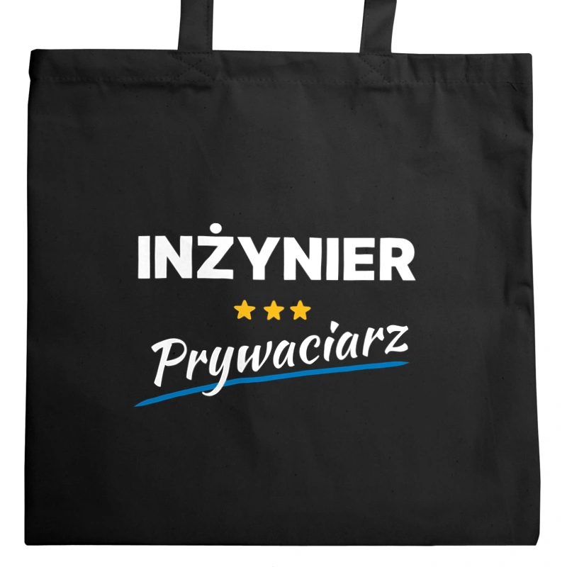 Inżynier Prywaciarz - Torba Na Zakupy Czarna