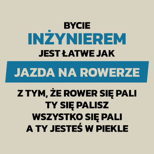 Bycie Inżynierem Jest Jak Jazda Na Rowerze - Torba Na Zakupy Natural