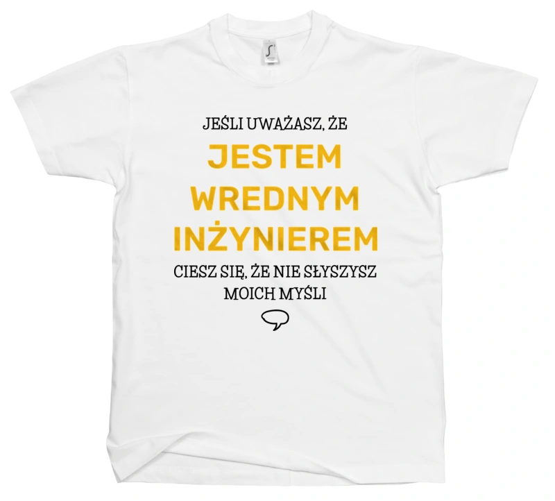 Wredny Inżynier - Męska Koszulka Biała