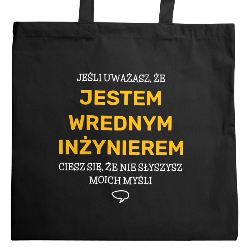 Wredny Inżynier - Torba Na Zakupy Czarna