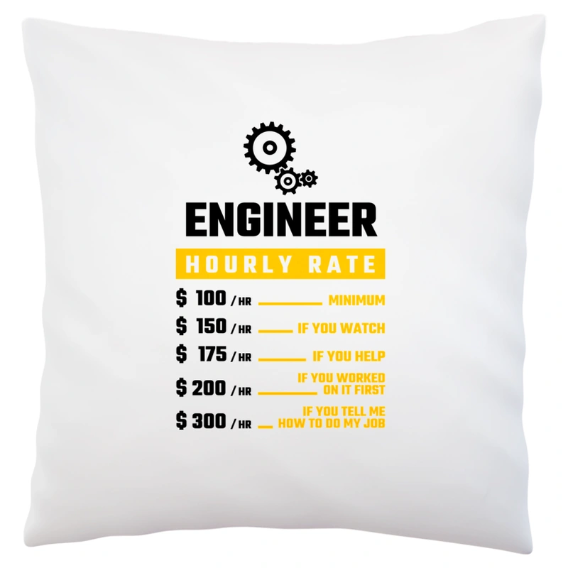 Hourly Rate Engineer - Poduszka Biała