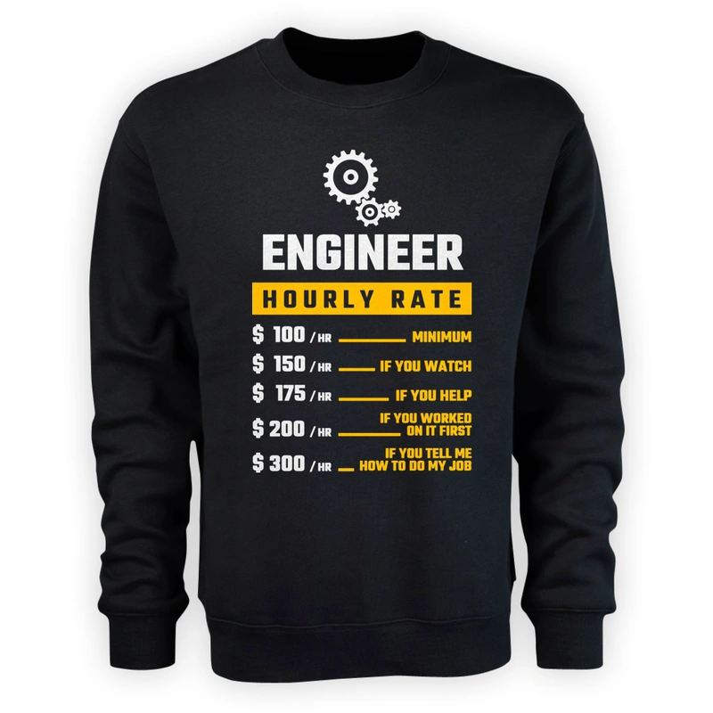 Hourly Rate Engineer - Męska Bluza Czarna