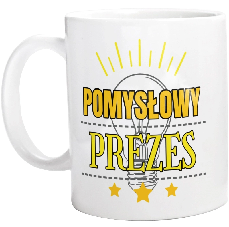 Pomysłowy Prezes - Kubek Biały