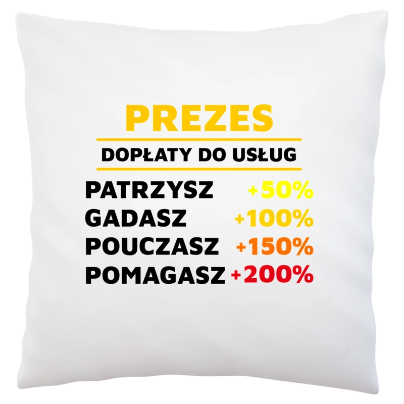 Dopłaty Do Usług Prezes - Poduszka Biała