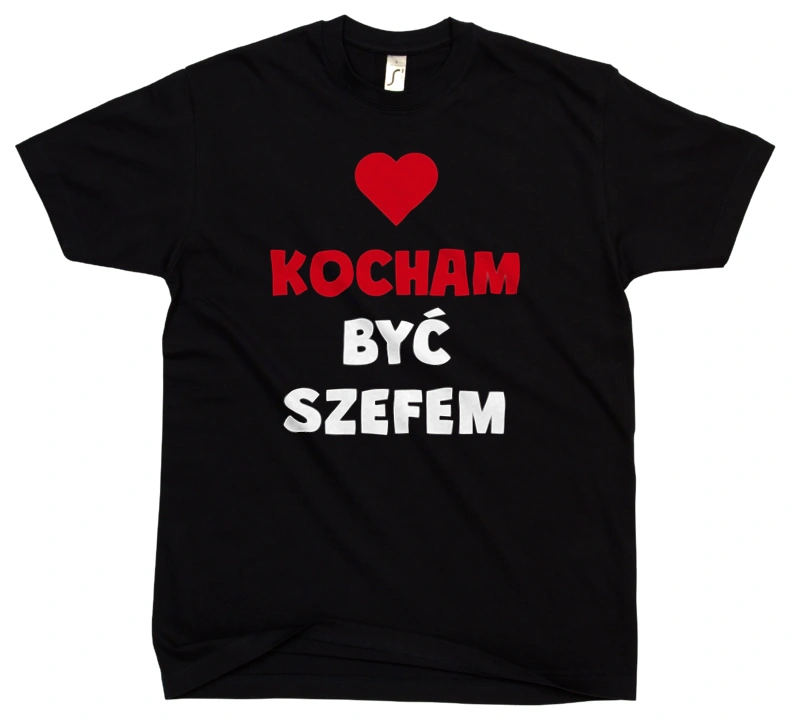 Kocham Być Szefem - Męska Koszulka Czarna