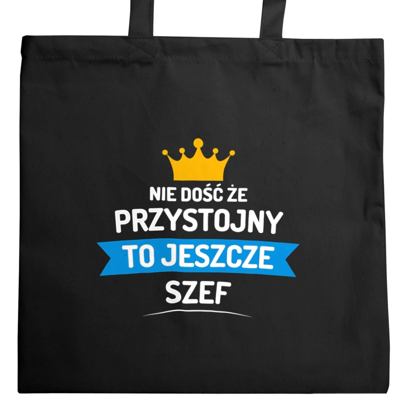 Przystojny Szef - Torba Na Zakupy Czarna