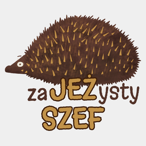 Zajeżysty Szef Jeż Super - Męska Koszulka Biała