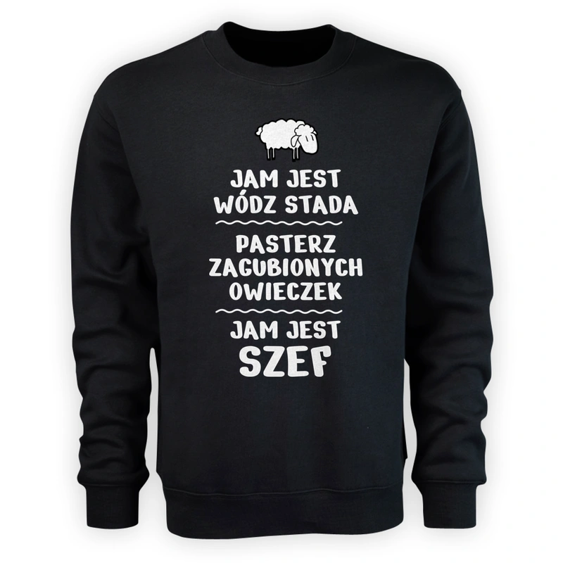 Jam Jest Szef Wódz Stada - Męska Bluza Czarna