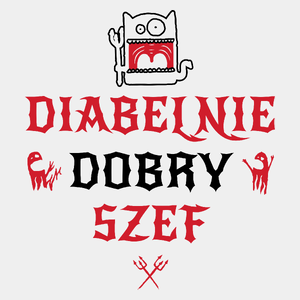 Diabelnie Dobry Szef - Męska Koszulka Biała