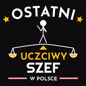 Ostatni uczciwy szef w polsce - Męska Bluza z kapturem Czarna