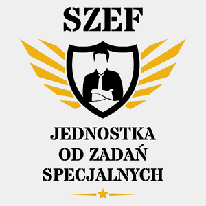 Szef Jednostka Od Zadań Specjalnych - Męska Koszulka Biała