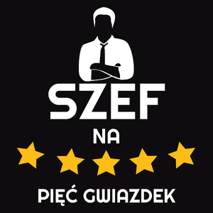 Szef Na 5 Gwiazdek - Męska Bluza z kapturem Czarna