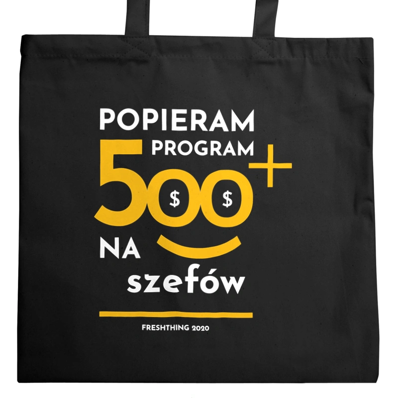 Program 500 Plus Na Szefów - Torba Na Zakupy Czarna