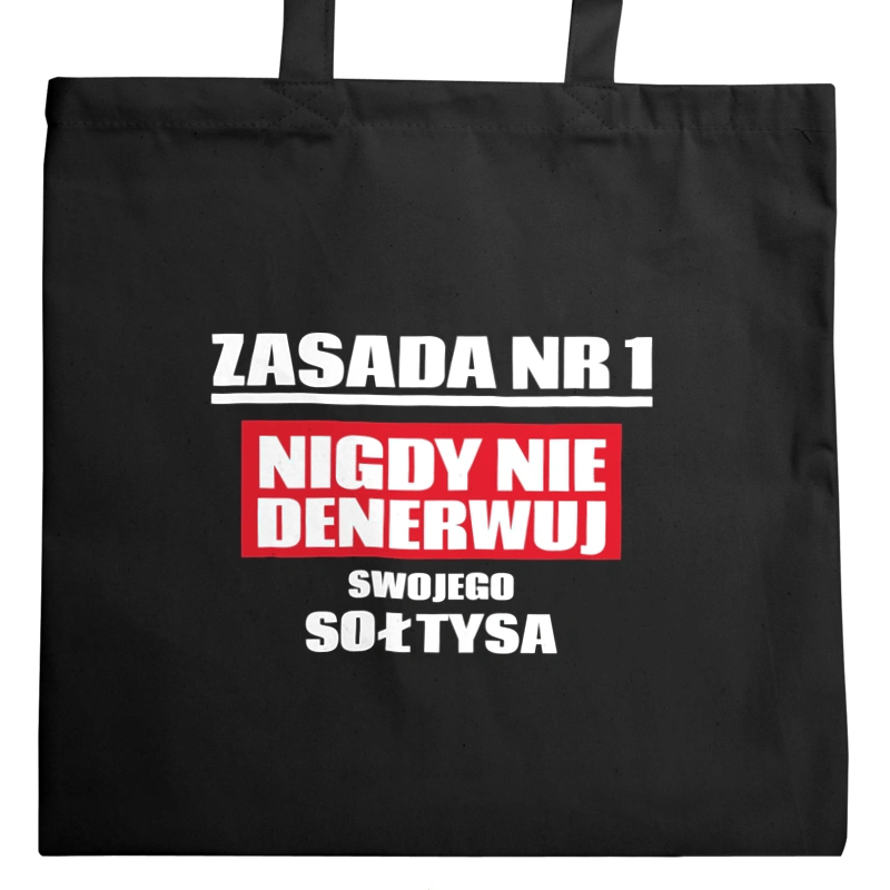 Zasada Nr 1 - Nigdy Nie Denerwuj Swojego Sołtysa - Torba Na Zakupy Czarna