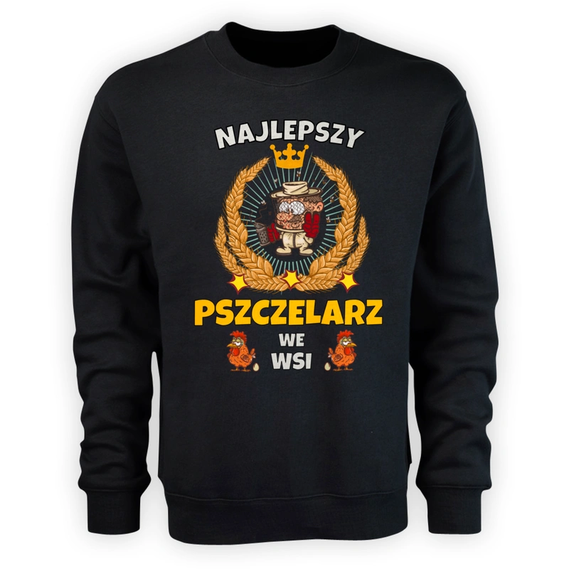 Najlepszy Pszczelarz We Wsi - Męska Bluza Czarna