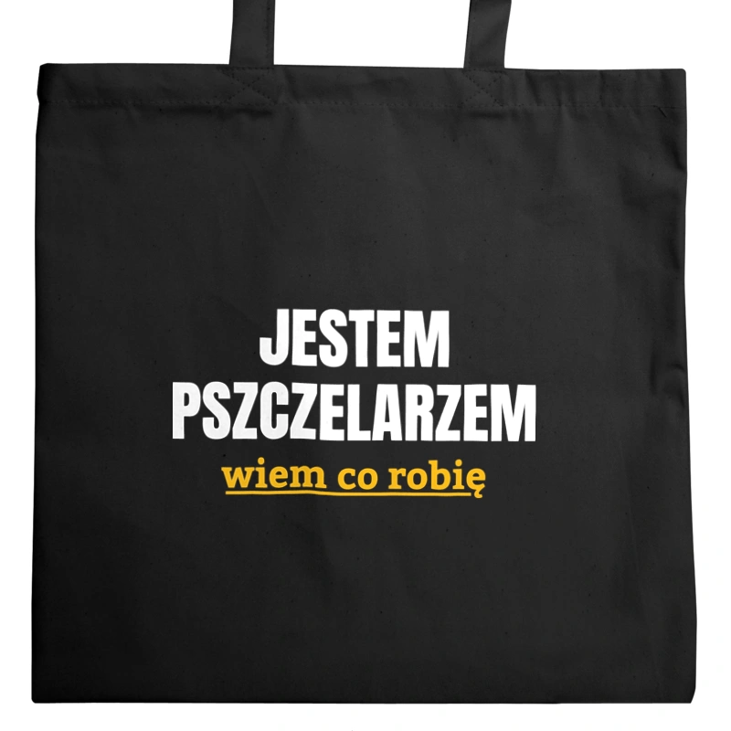 Jestem Pszczelarzem Wiem Co Robię - Torba Na Zakupy Czarna