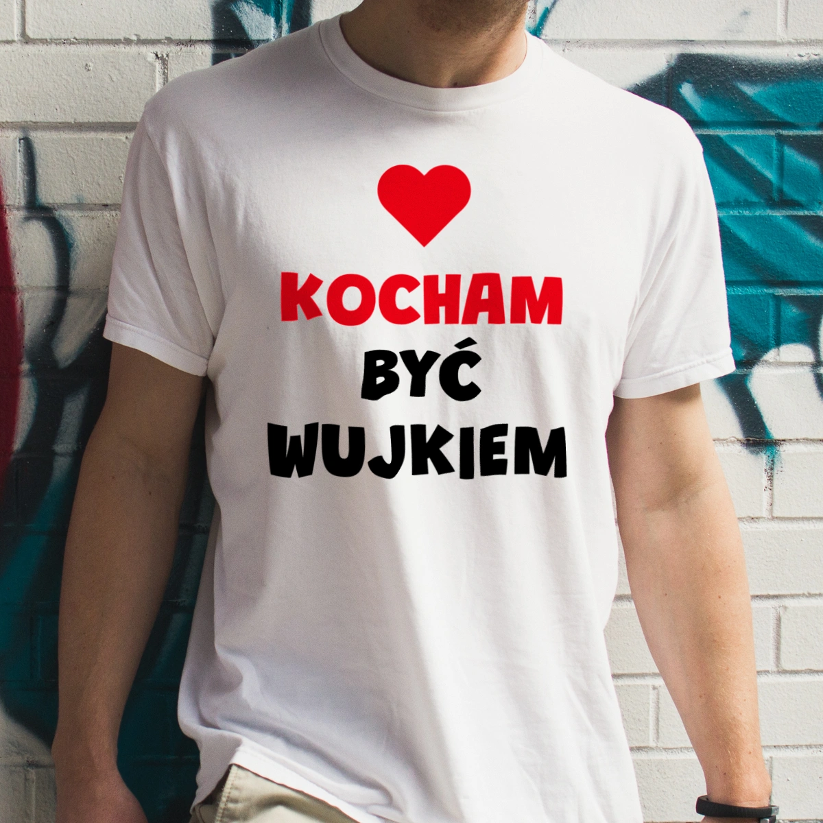 Kocham Być Wujkiem - Męska Koszulka Biała