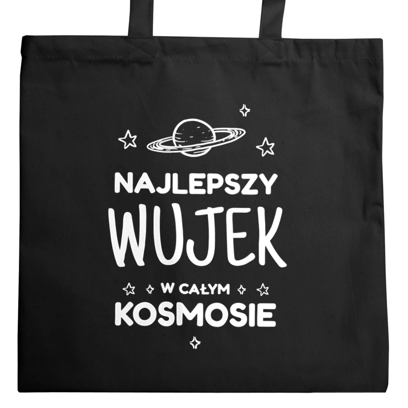 Najlepszy Wujek W Kosmosie - Torba Na Zakupy Czarna