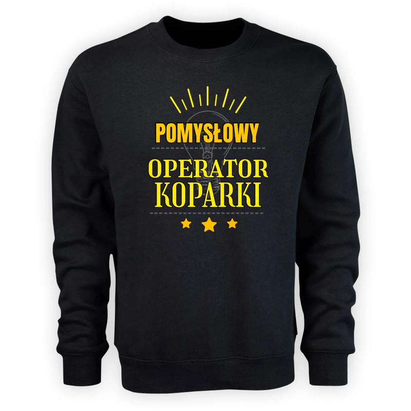 Pomysłowy Operator Koparki - Męska Bluza Czarna